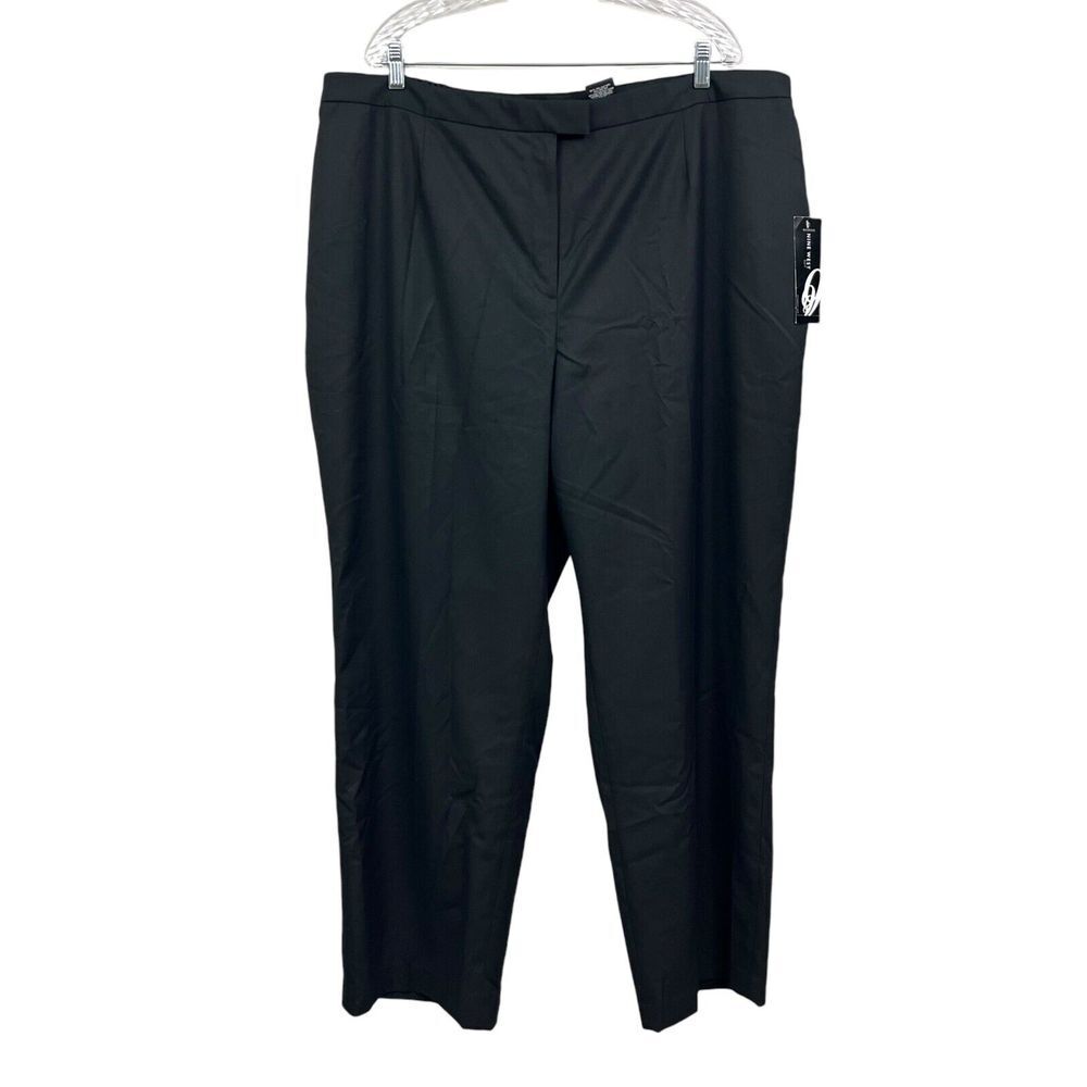 Nine West Womens Dress Pants La Dolce Vita Elastic Waist Lined Zip Black Sz 22W*